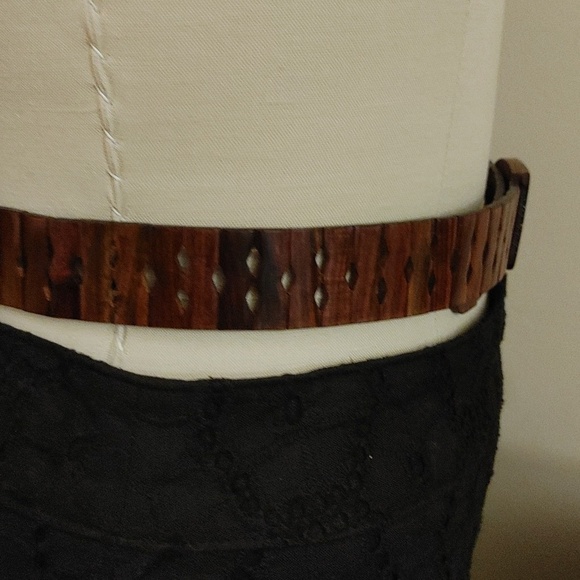 Wooden Articulated Belt w Buckle Wooden Inlay Work Size XS to S main image 16